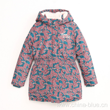 Girl's detachable hood winter jacket